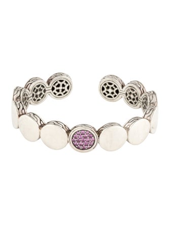 John Hardy Sapphire Dot Lava Flex Cuff Bracelet