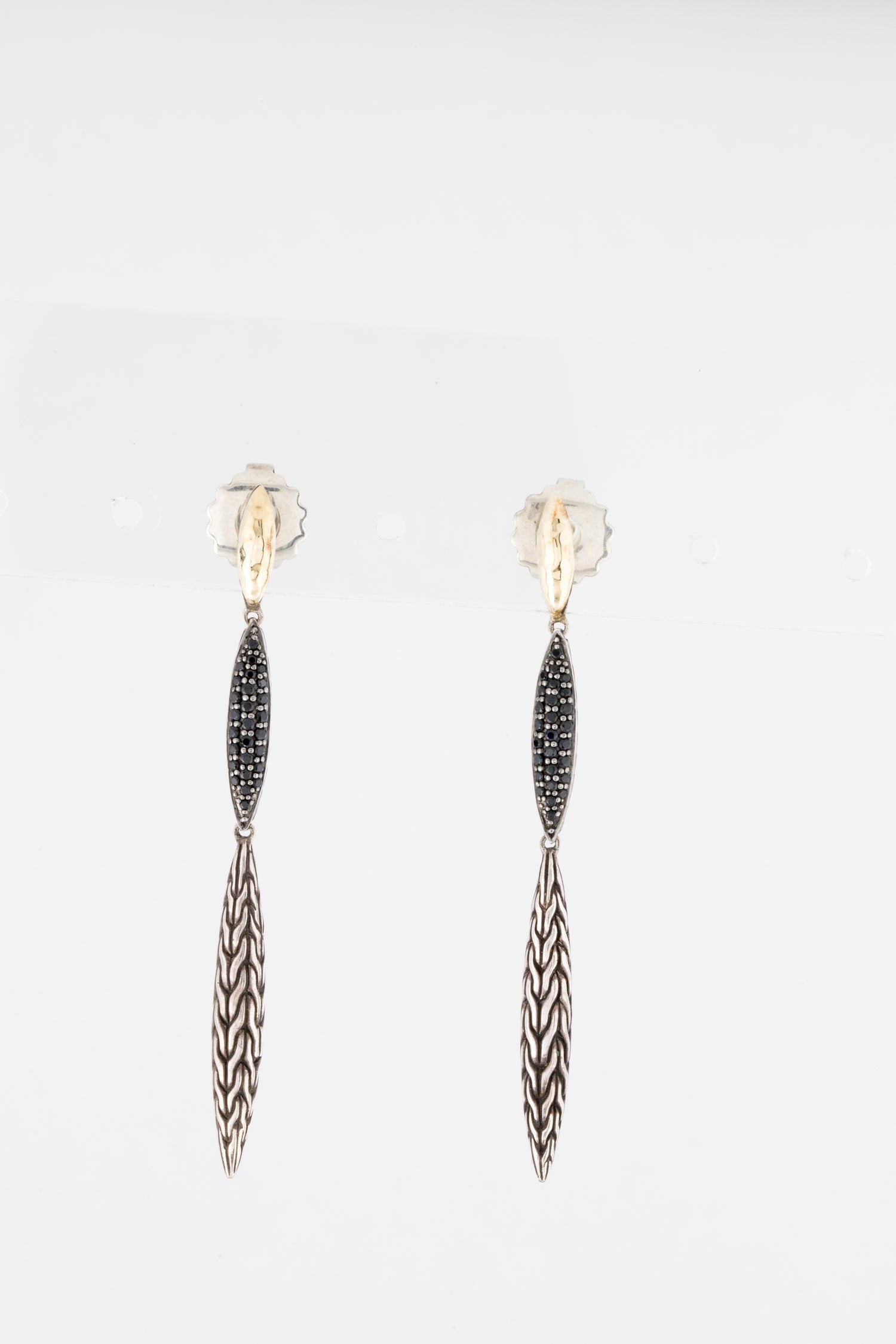 John Hardy Sapphire & Spinel Classic Chain Spear Drop Earrings