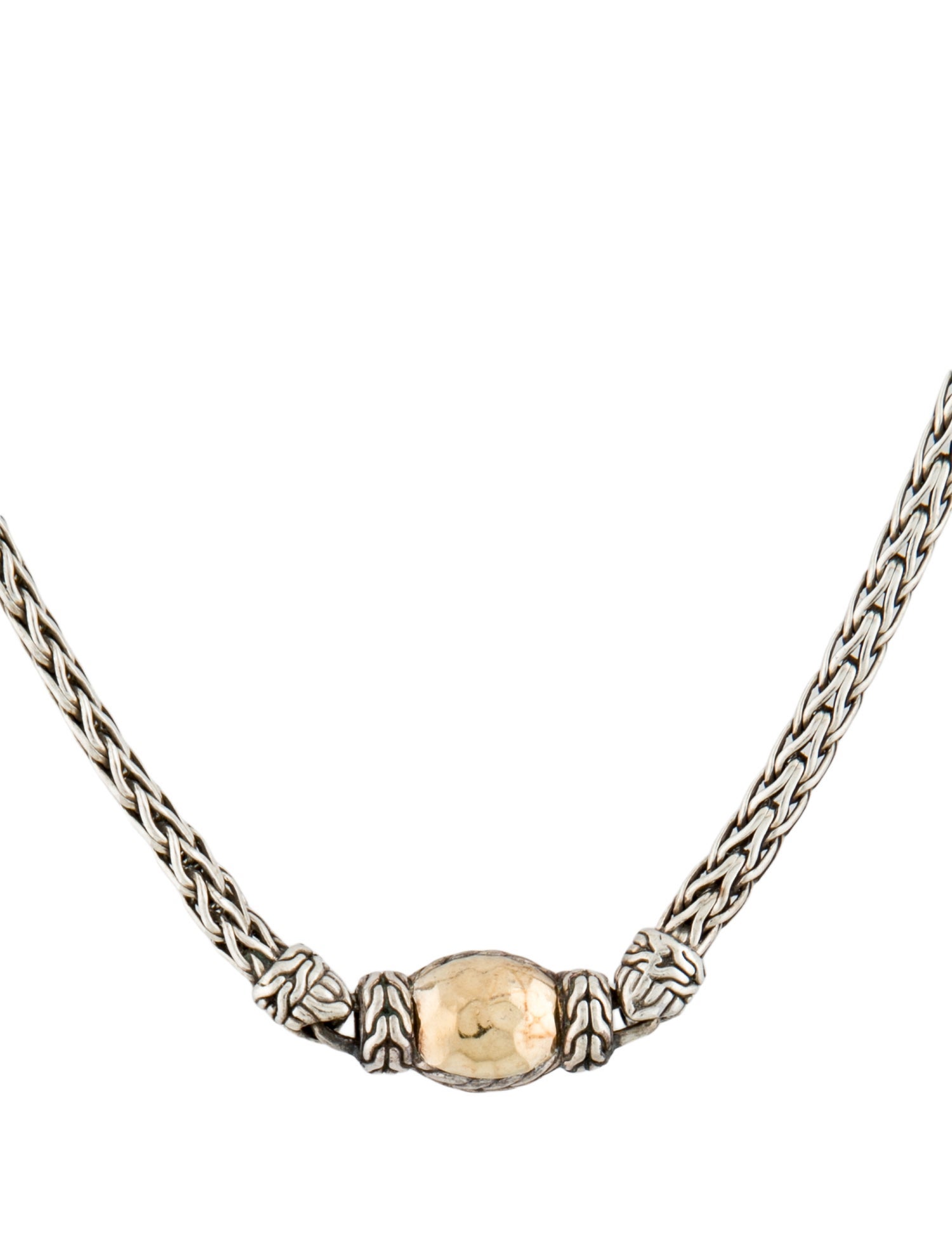 John Hardy Two-Tone Palu Dot Hammered Station Necklace