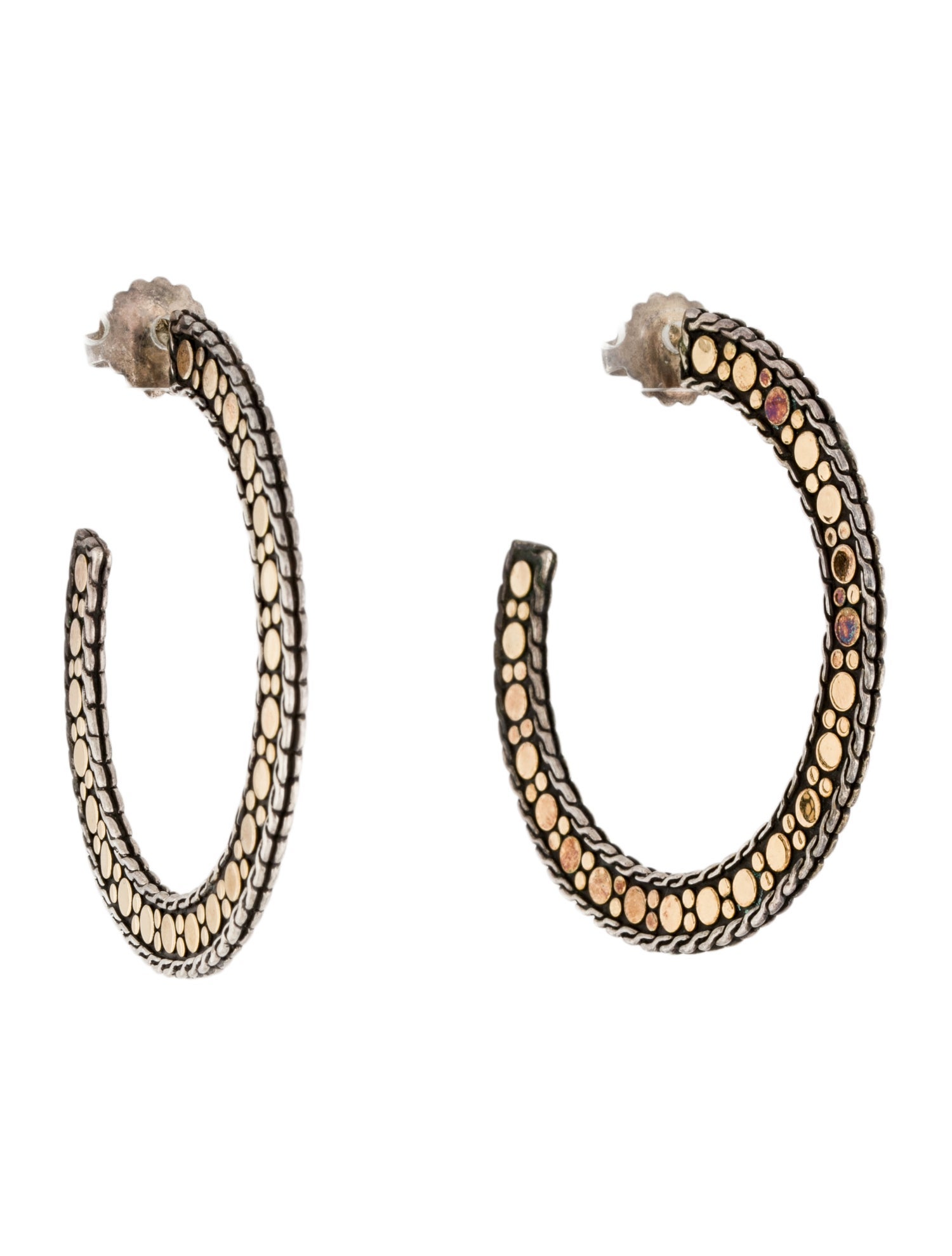 John Hardy Two-Tone Dot Earrings
