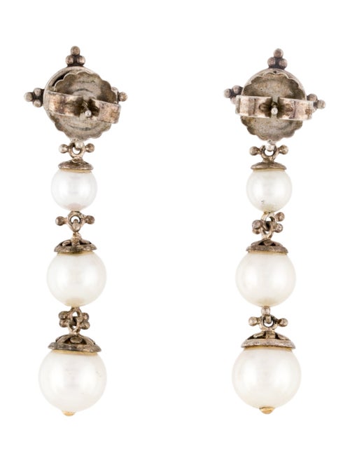 John Hardy Pearl Jaisalmer Triple Drop Earrings