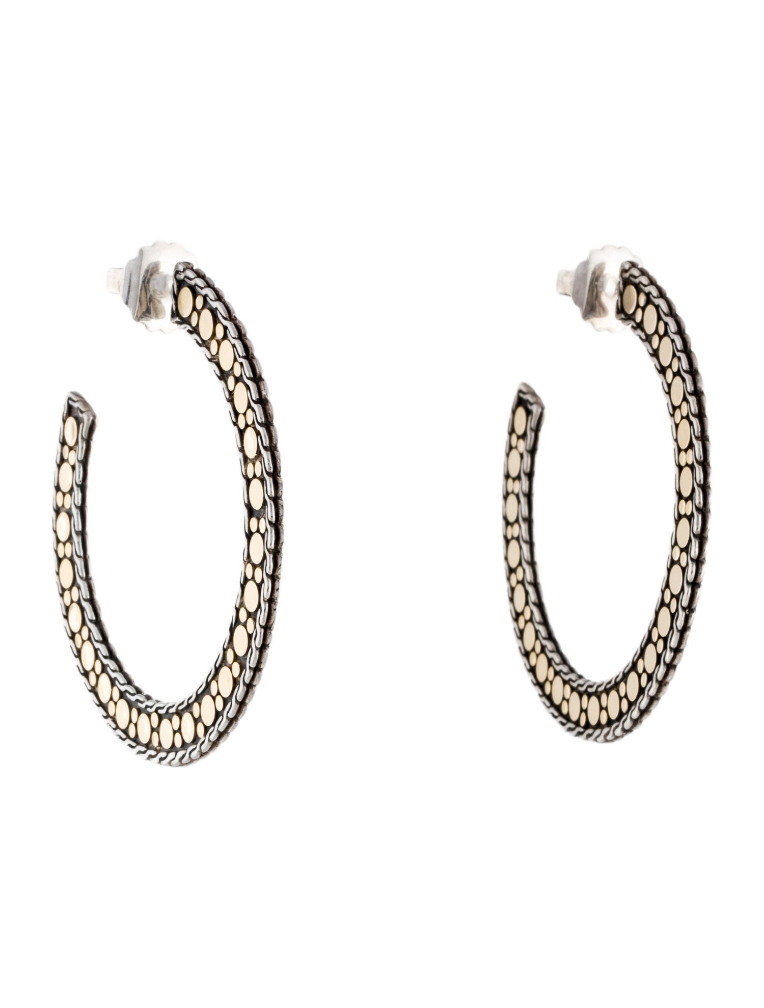 John Hardy Two-Tone Dot Hoop Earrings