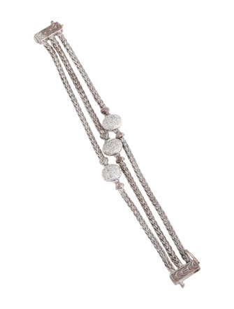 John Hardy Diamond Multistrand Station Bracelet
