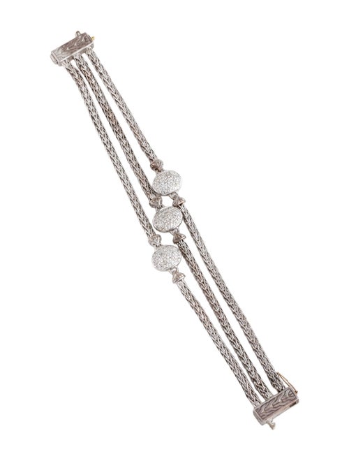 John Hardy Diamond Multistrand Station Bracelet