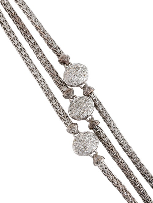 John Hardy Diamond Multistrand Station Bracelet