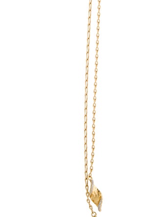 John Hardy 18K Diamond Classic Chain Wave Lariat Necklace