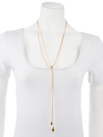 John Hardy 18K Diamond Classic Chain Wave Lariat Necklace