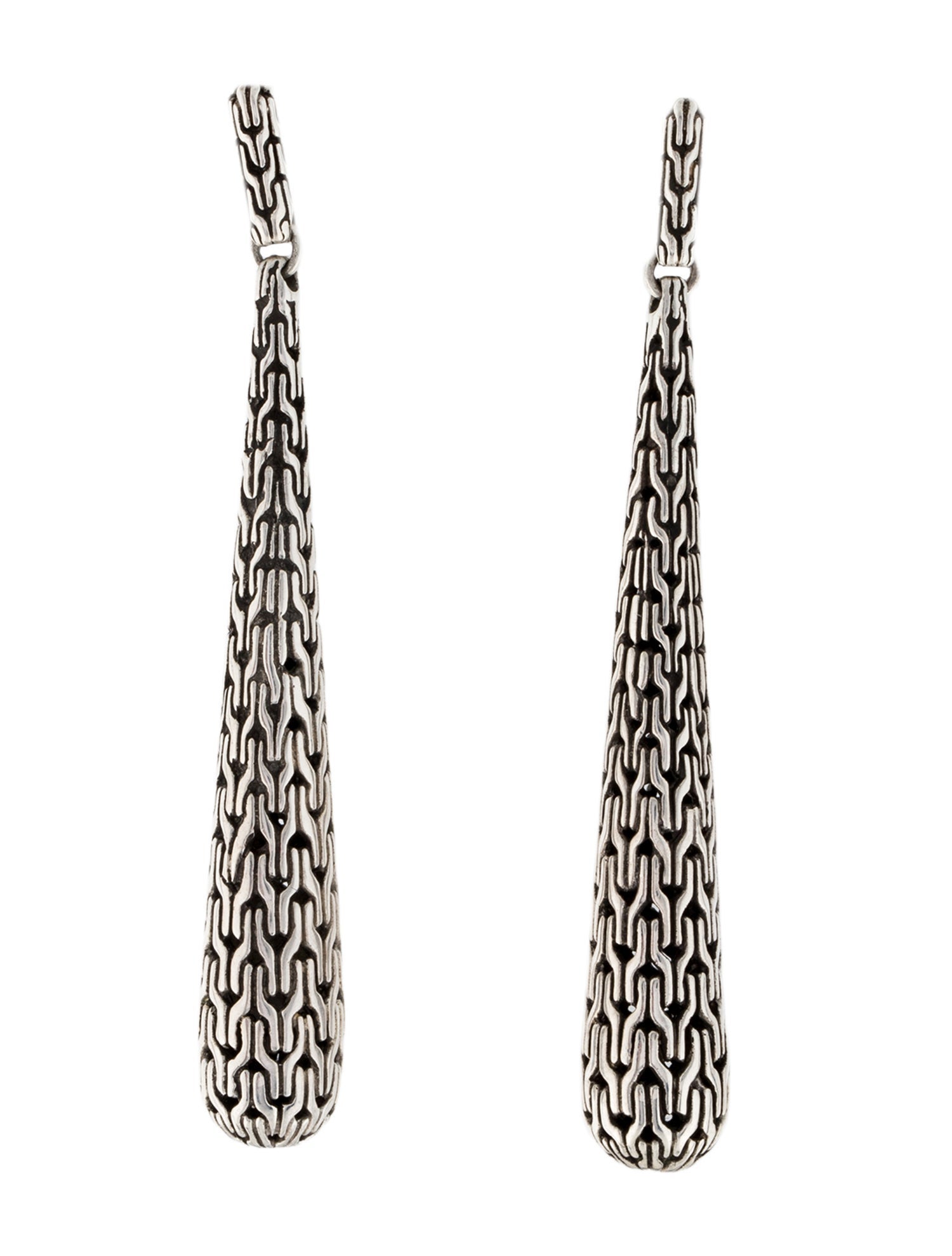 John Hardy Classic Chain Long Drop Earrings
