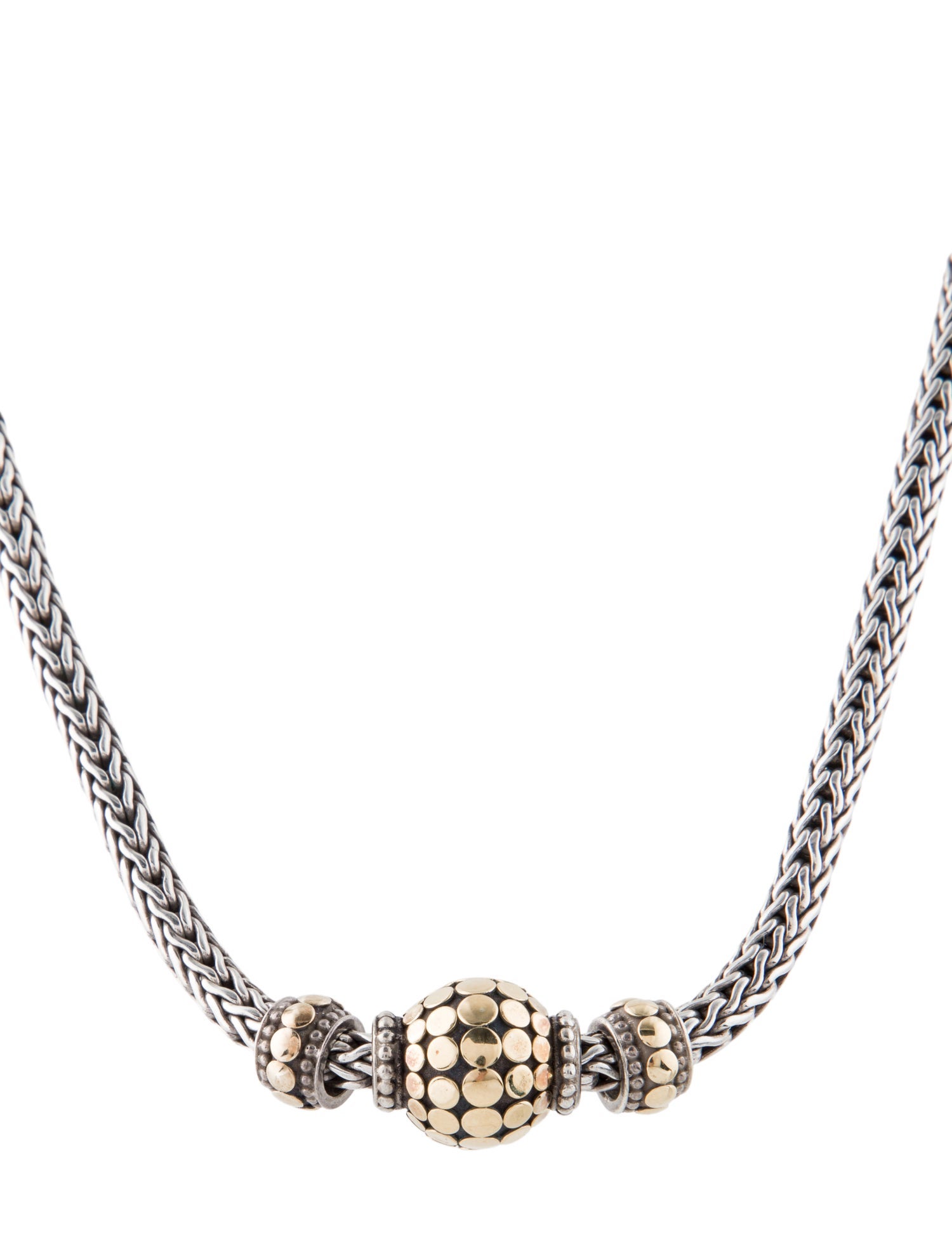 John Hardy Two-Tone Palu Dot Ball Pendant Necklace