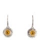 John Hardy Two-Tone Citrine Drop Earrings