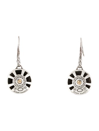 John Hardy Two-Tone Citrine Drop Earrings