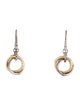John Hardy Bamboo Two-Tone Interlocking Dangle Earrings