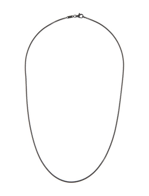 John Hardy Classic Blackened Silver Box Chain Necklace