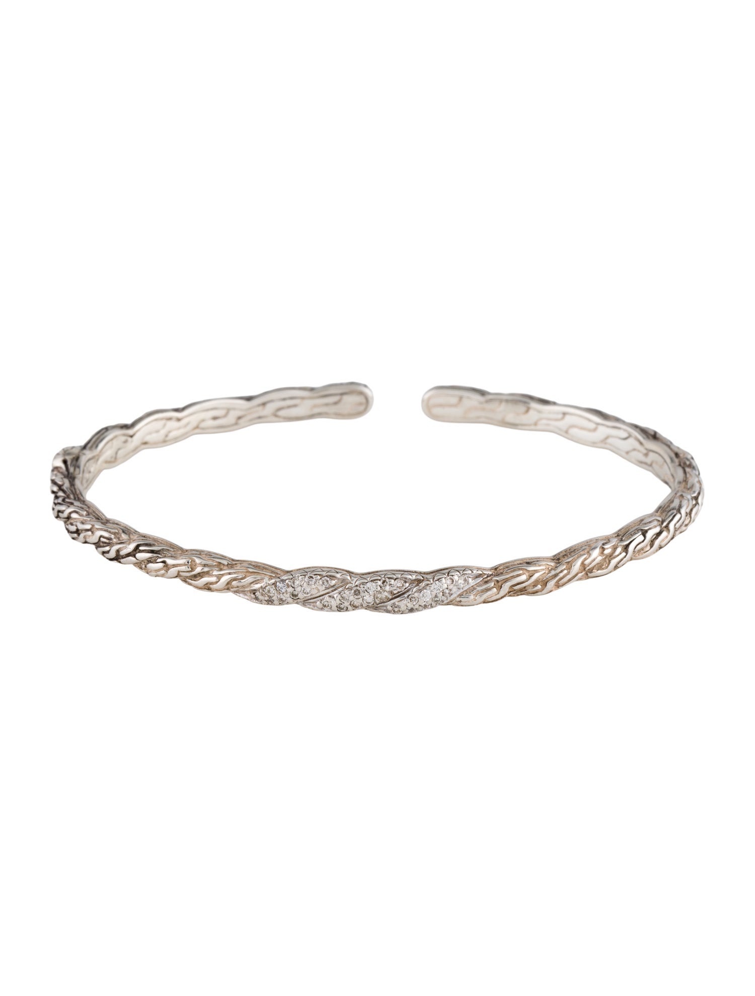John Hardy Diamond Classic Chain Slim Flex Cuff