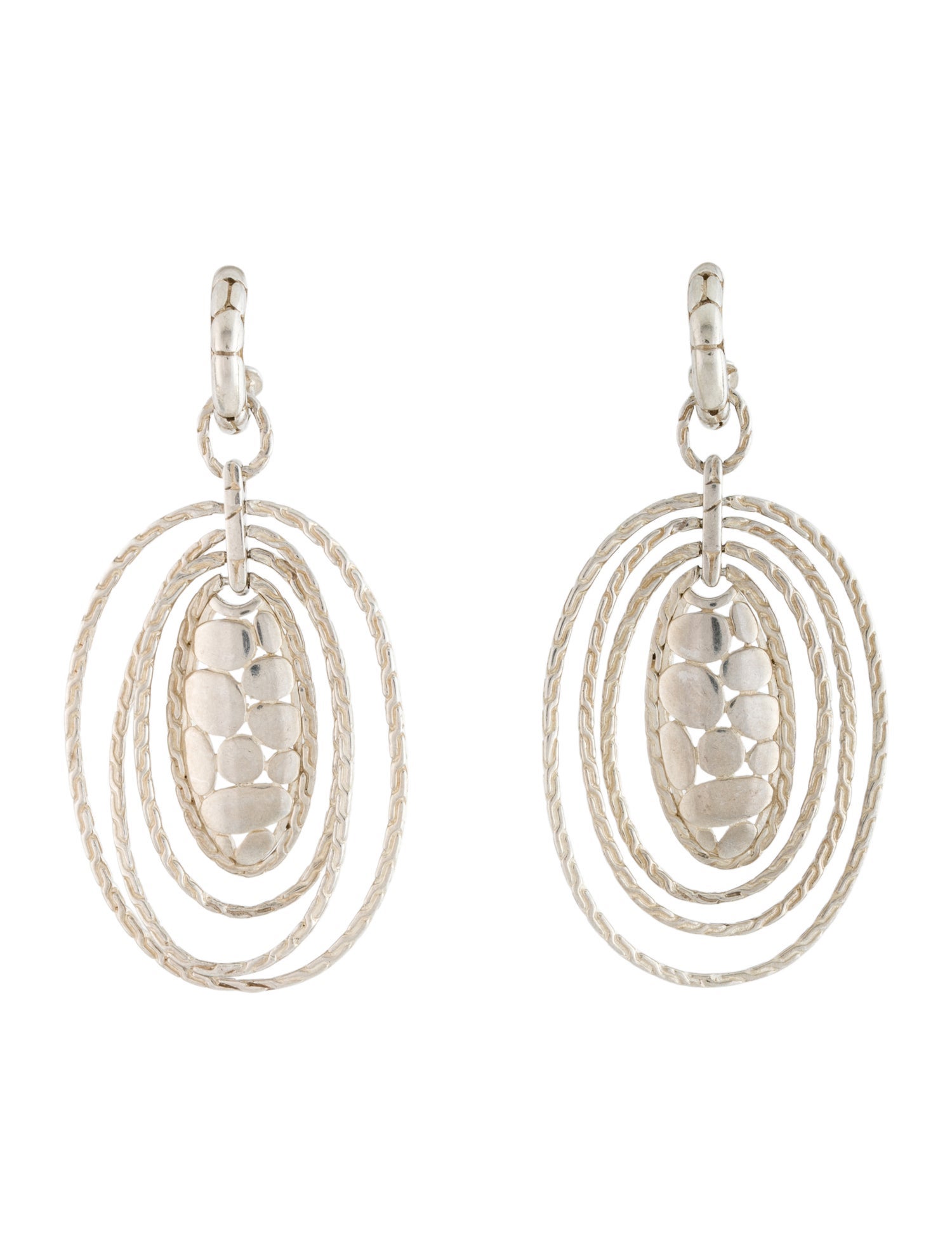 John Hardy Kali Oval Hoop Drop Earrings