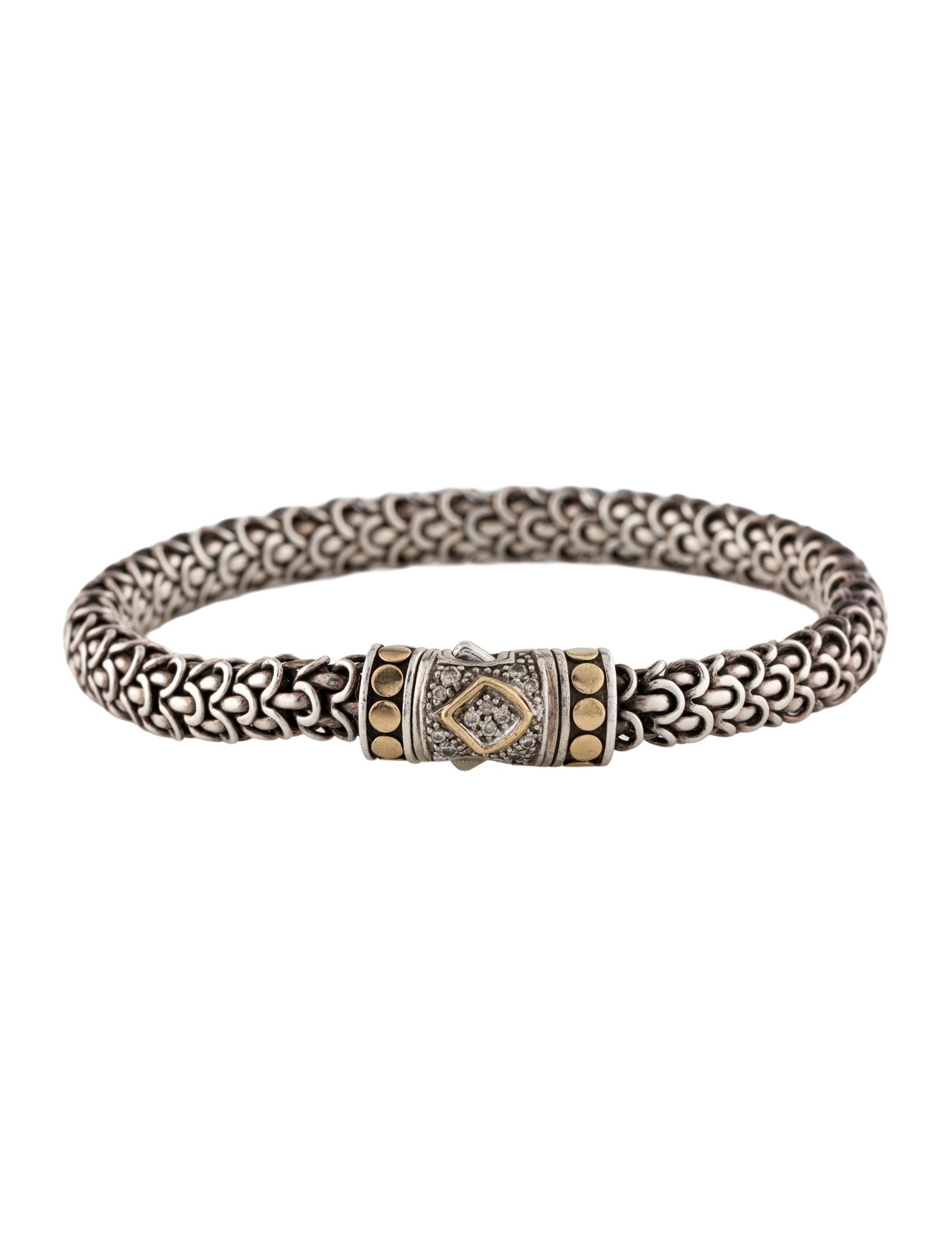 John Hardy Two-Tone Diamond Legends Naga Bracelet