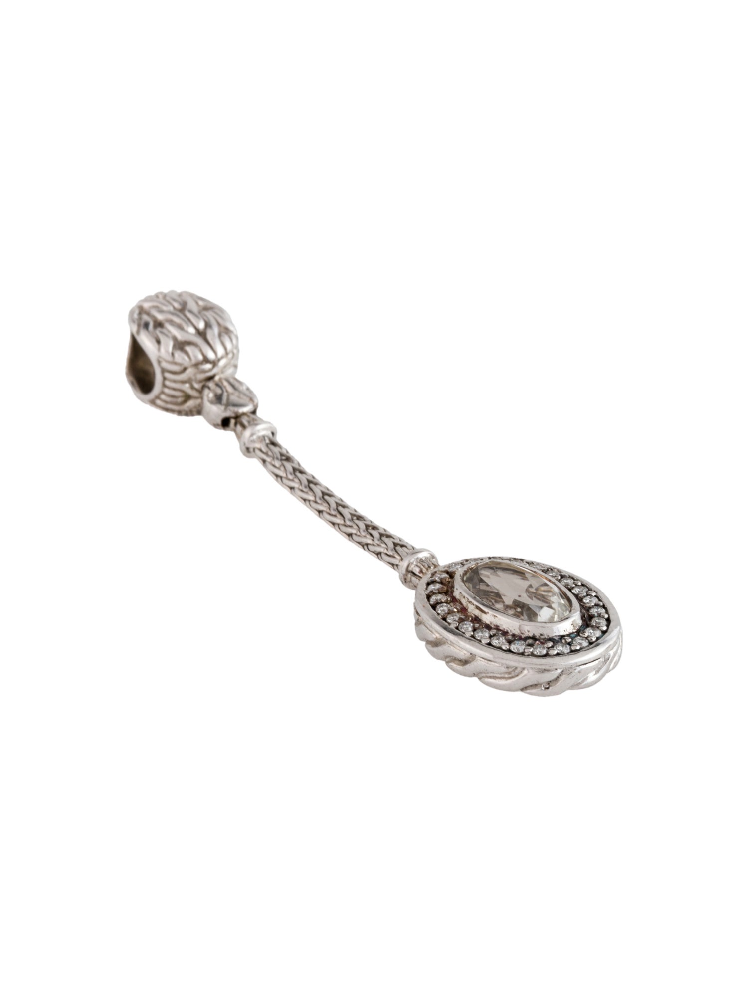 John Hardy White Topaz Diamond Pendant