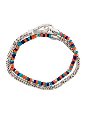 John Hardy Multistone Heishi Chain Wrap Bracelet