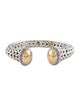 John Hardy Two-Tone Oval Kick Hammered Hinged Bracelet
