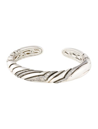 John Hardy Diamond Lahar Kick Cuff Bracelet