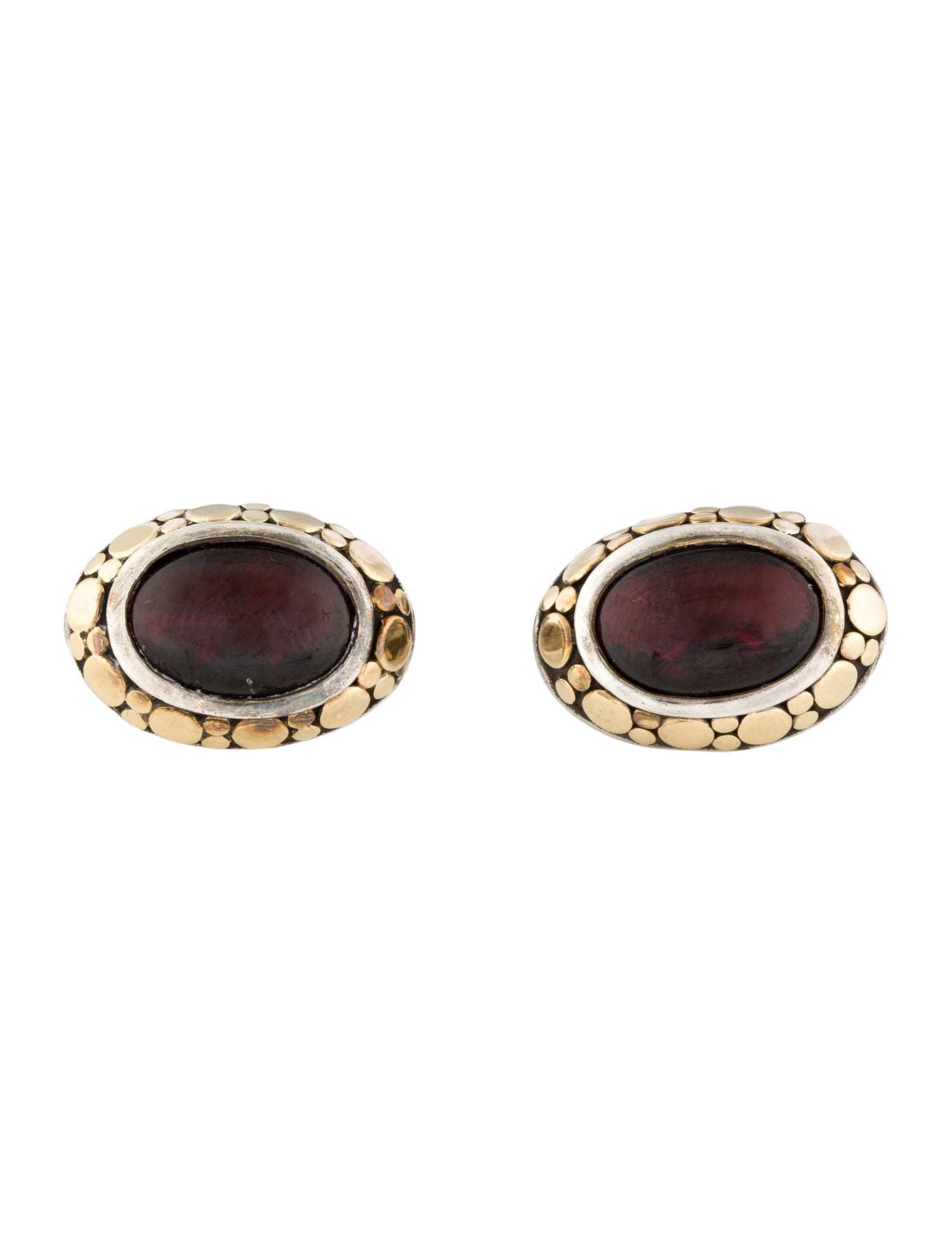 John Hardy Garnet Dot Cufflinks