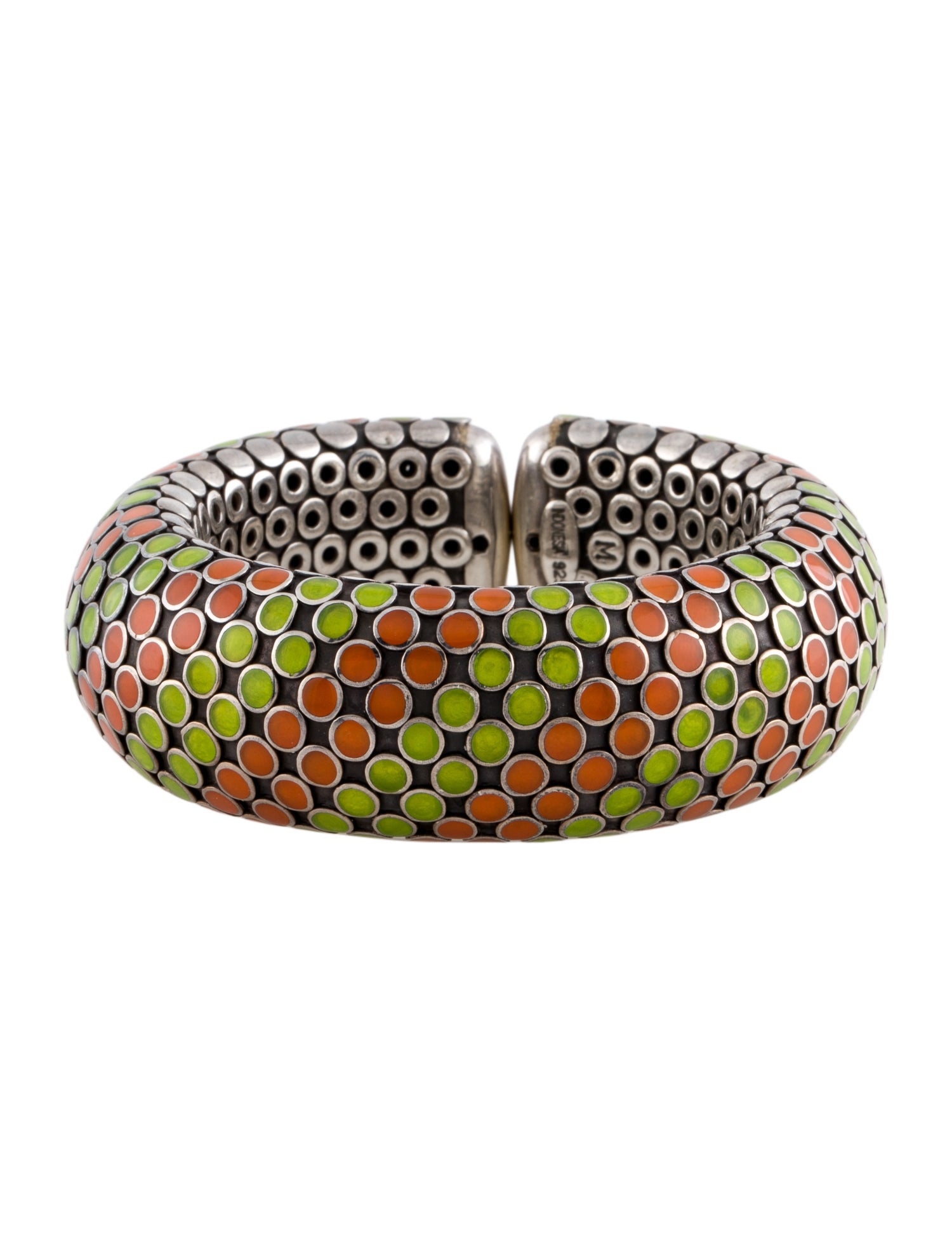 John Hardy Enamel Dot Flex Cuff Bracelet
