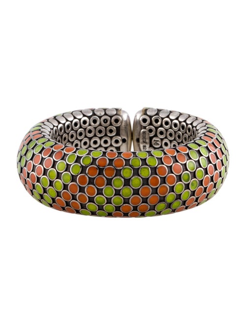 John Hardy Enamel Dot Flex Cuff Bracelet