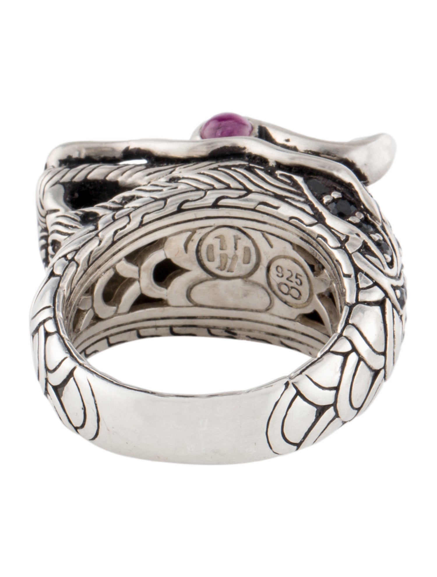 John Hardy Naga Ruby & Sapphire Dragon Ring