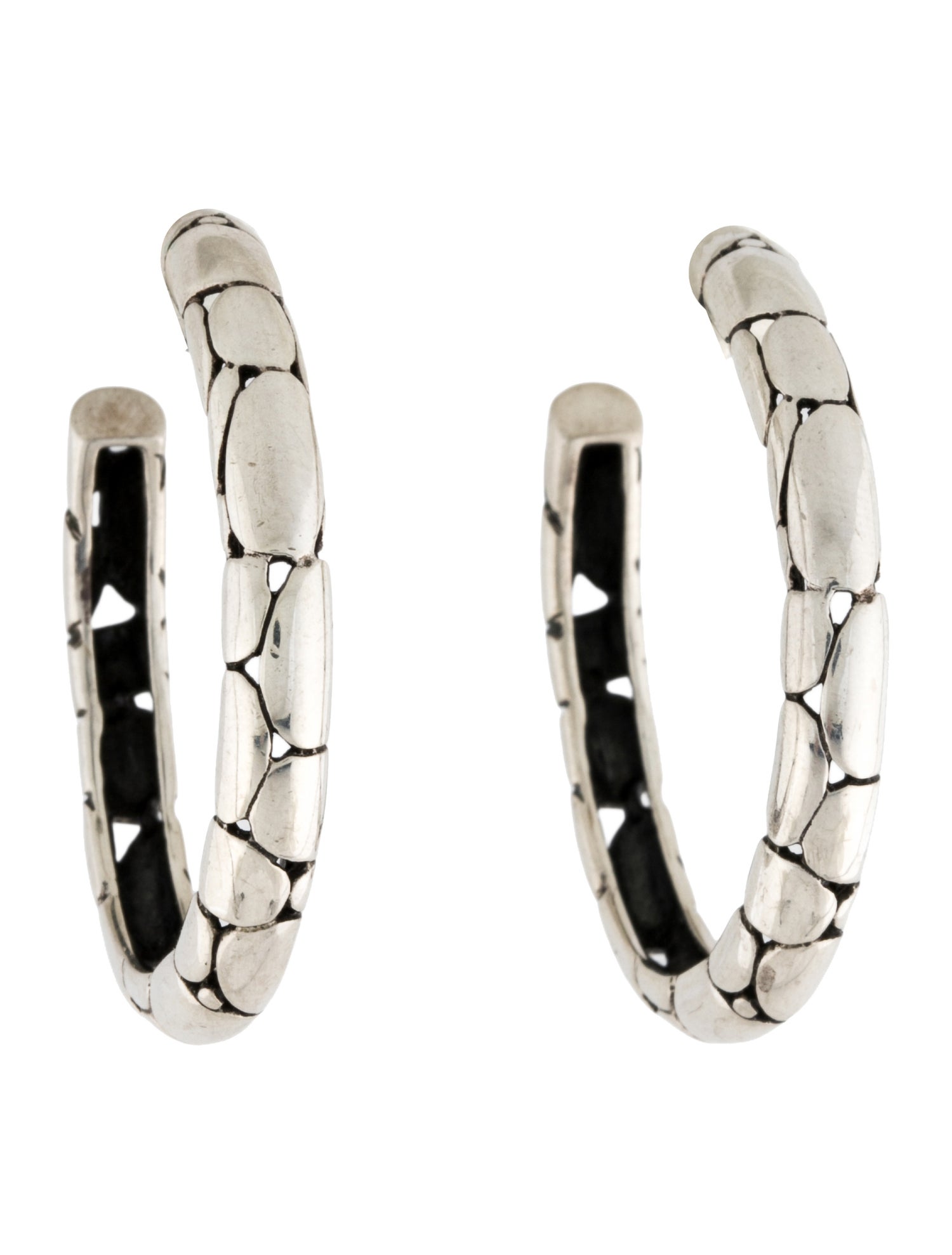 John Hardy Kali Pebble Hoop Earrings