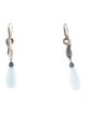 John Hardy Aquamarine & Topaz Legends Cobra Batu Drop Earrings