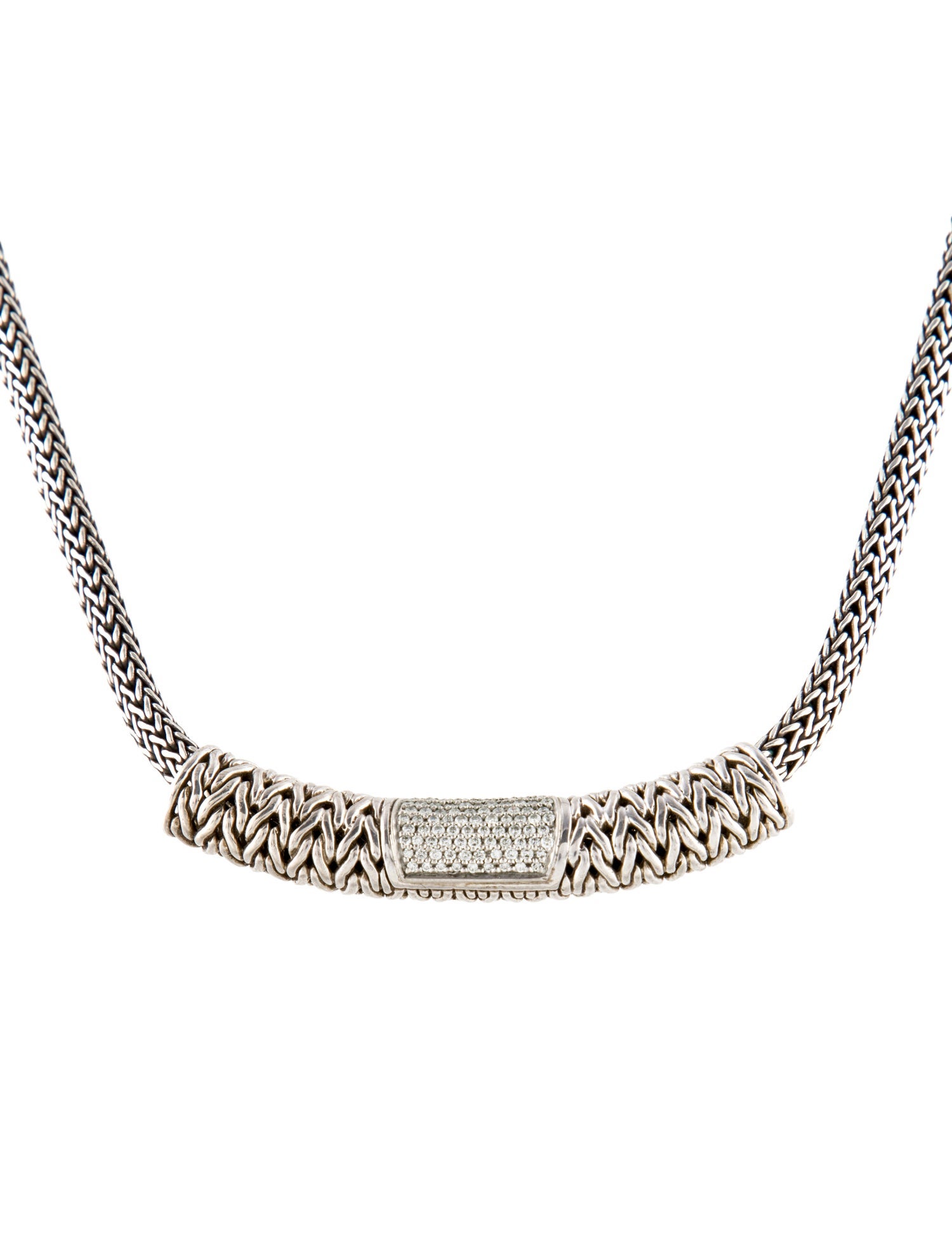 John Hardy Diamond Slider Chain Necklace