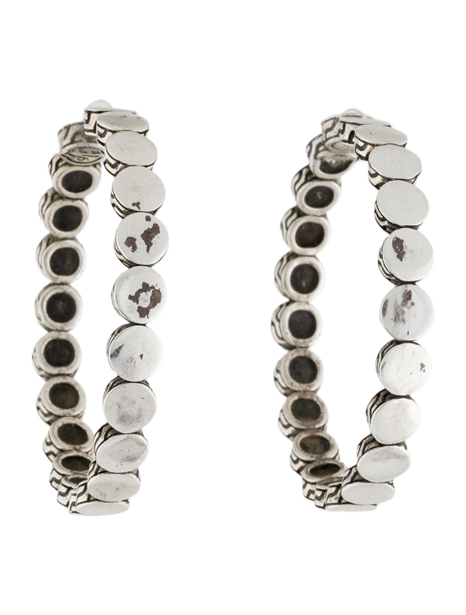 John Hardy Dot Hoop Earrings
