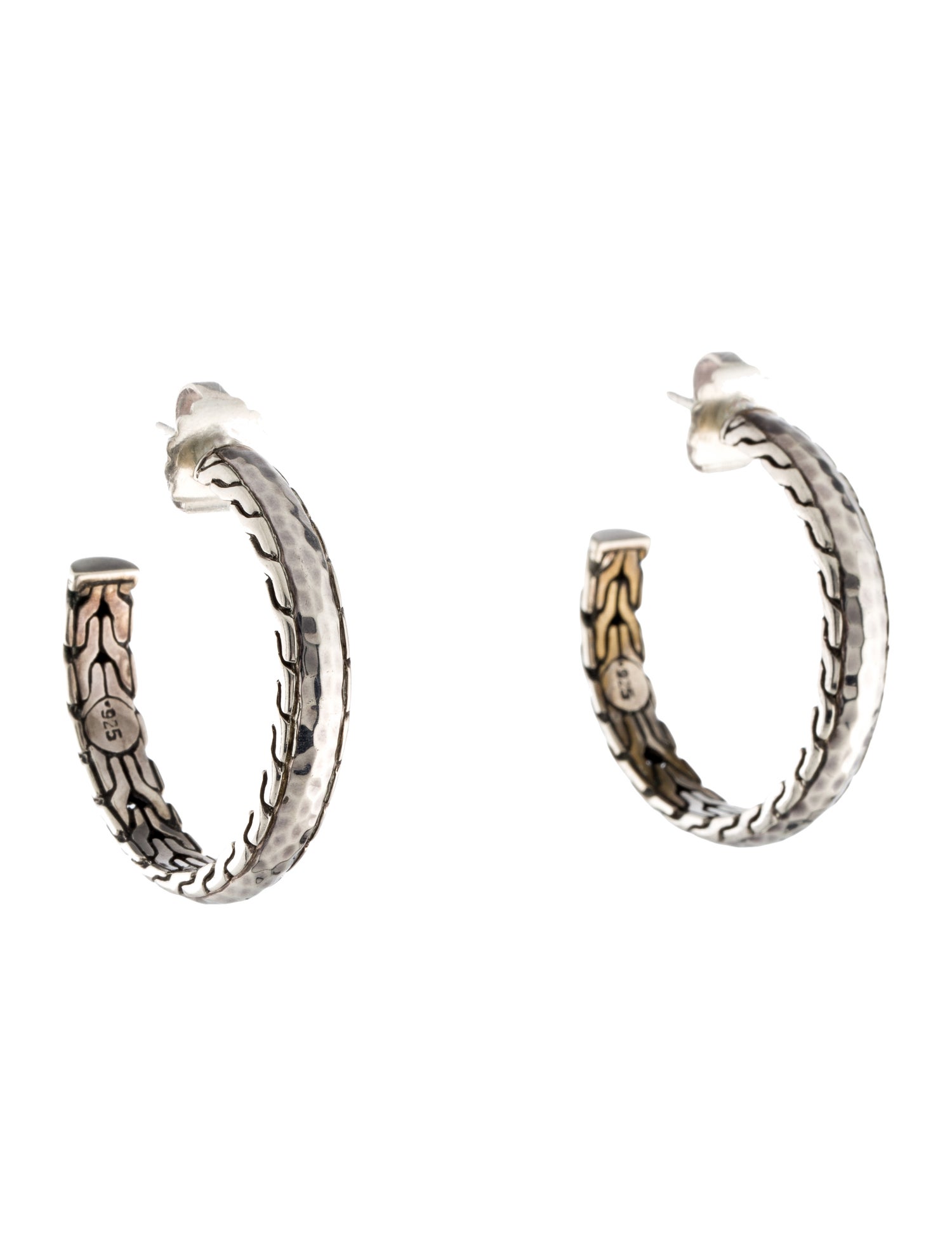 John Hardy Hammered Palu Hoop Earrings