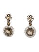 John Hardy Smoky Quartz & Diamond Batu Sari Drop Earrings