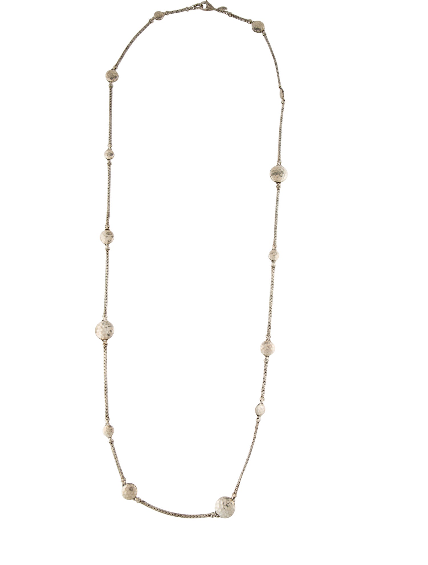 John Hardy Palu Disk Sautiour Station Necklace