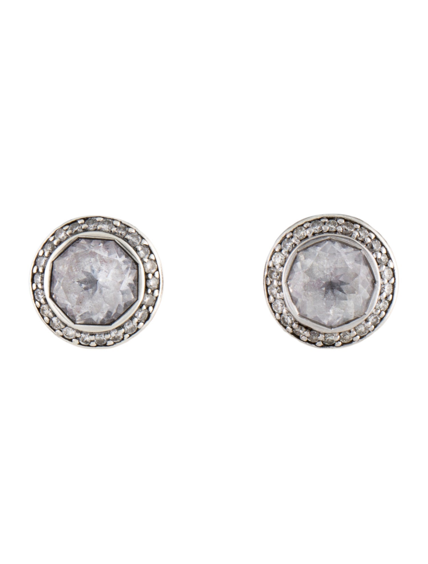 John Hardy Topaz & Diamond Batu Sari Stud Earrings