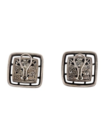 John Hardy Two-Tone Square Earrings