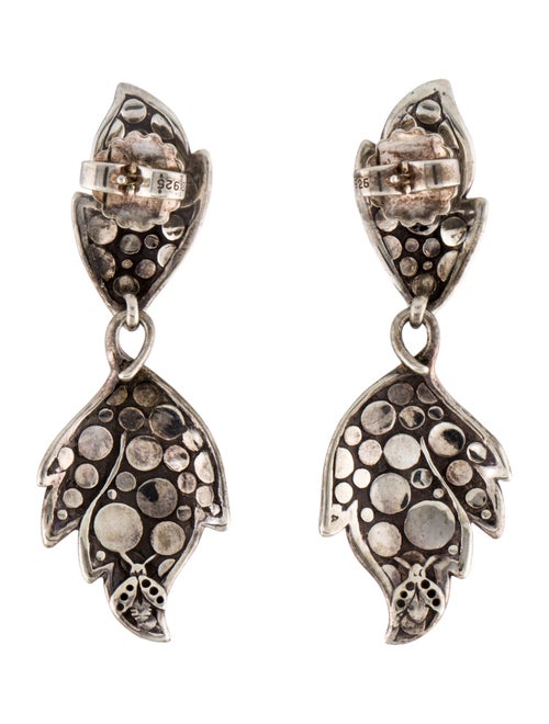 John Hardy Ayu Dot Leaf Drop Earrings