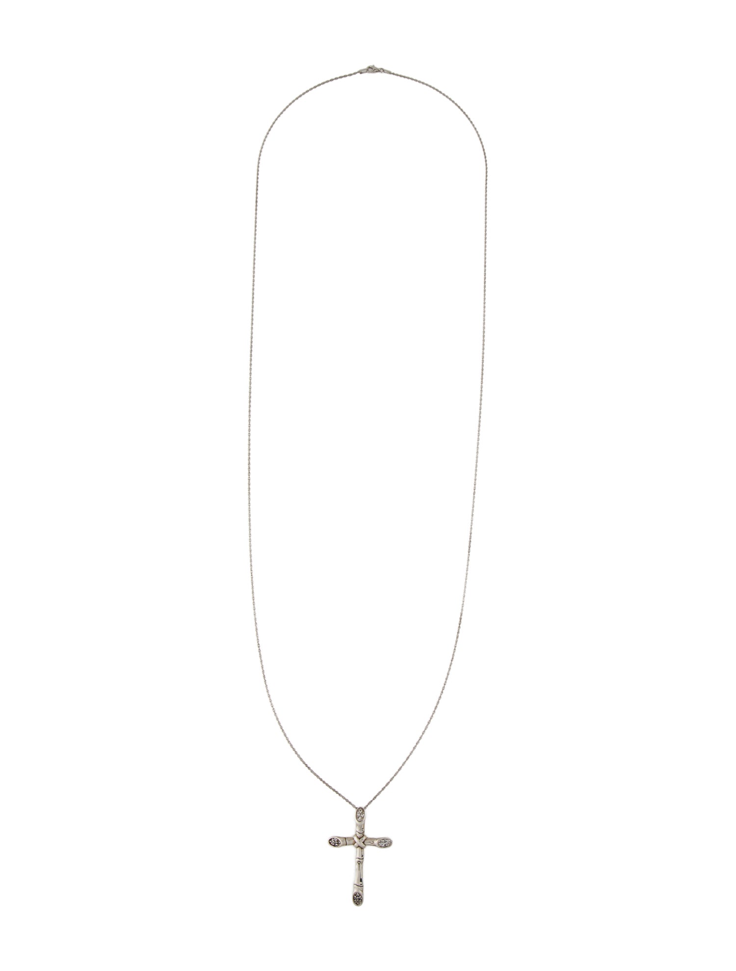 John Hardy Sapphire Cross Bamboo Pendant