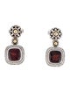 John Hardy Garnet & Diamond Batu Sari Drop Earrings