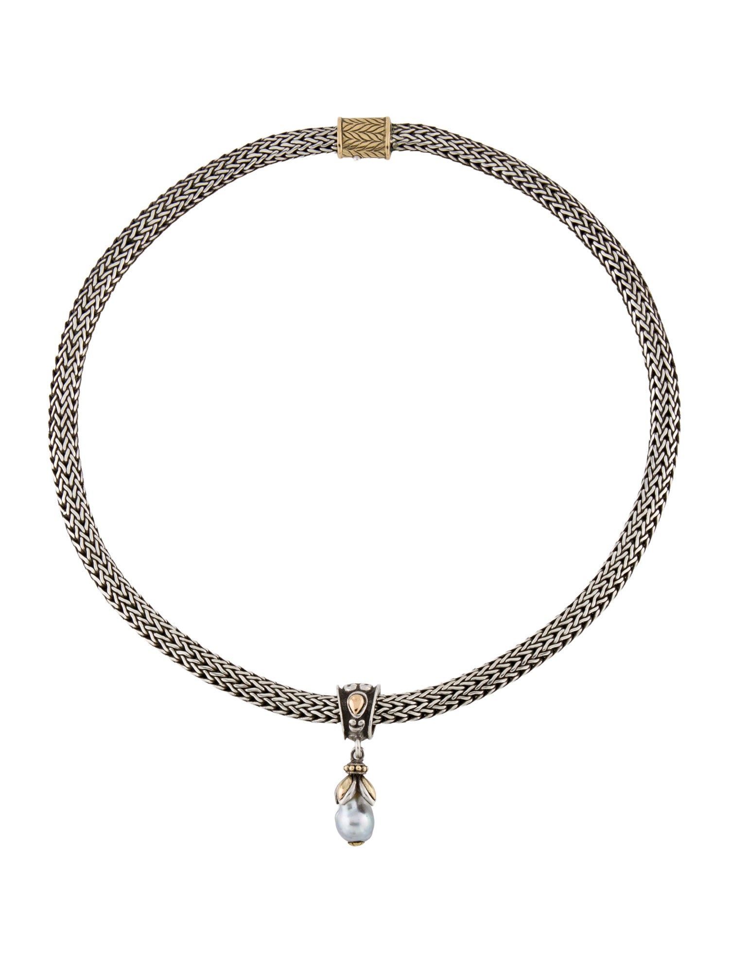 John Hardy Pearl Kawung Slide Pendant Necklace