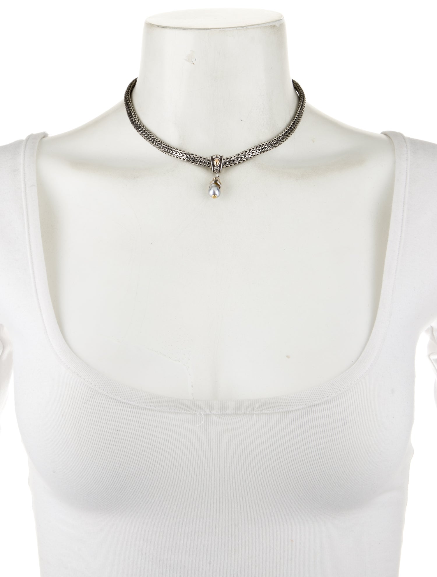 John Hardy Pearl Kawung Slide Pendant Necklace