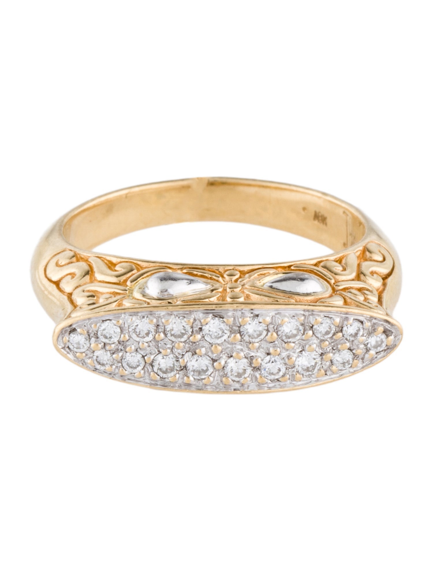 John Hardy 18K Diamond Signet Ring