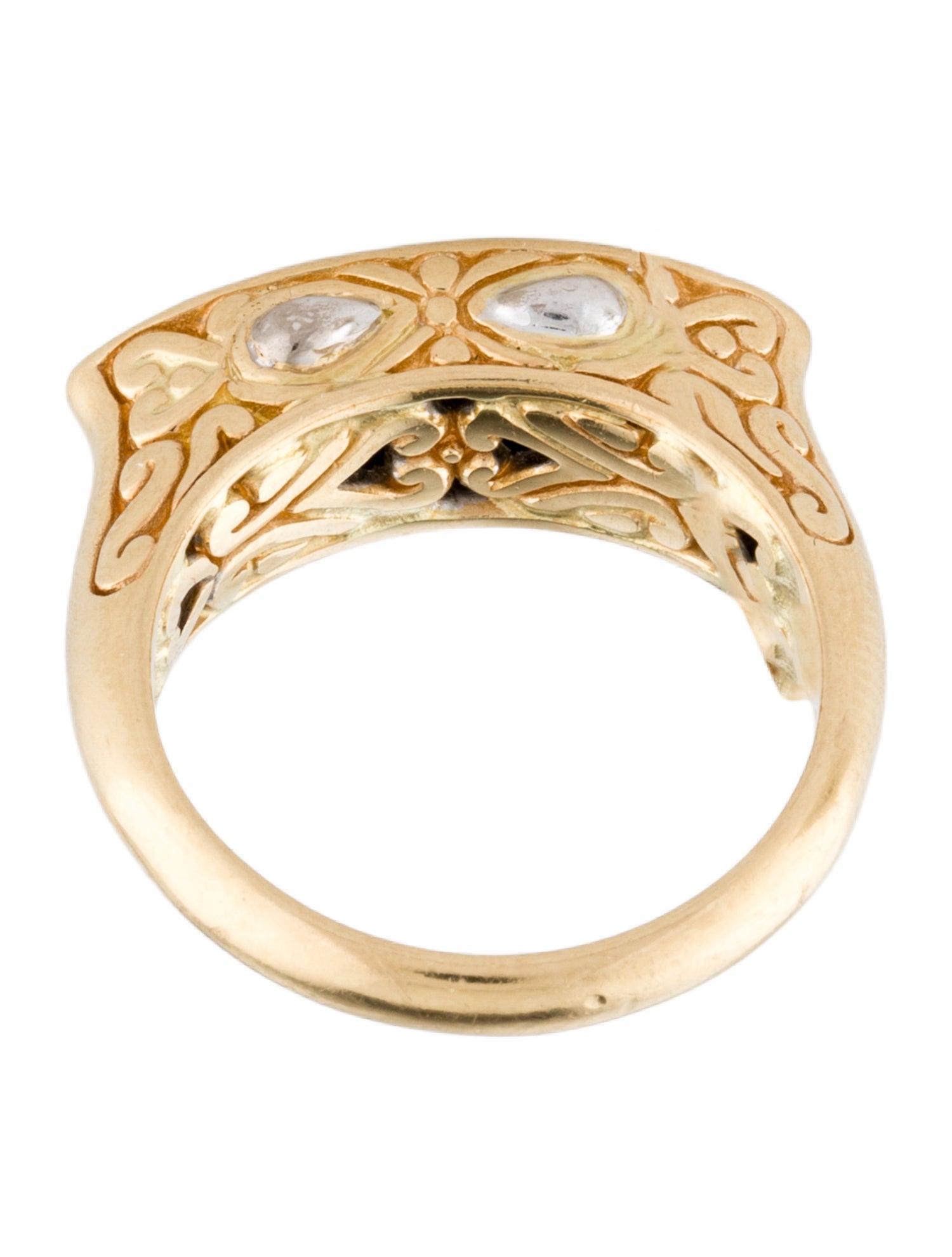 John Hardy 18K Diamond Signet Ring