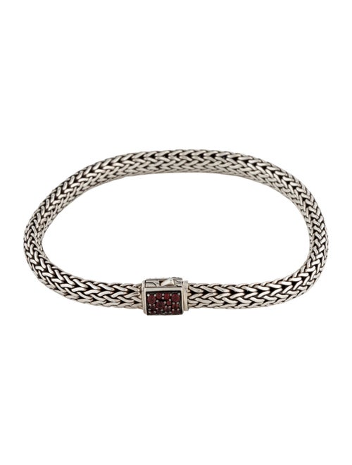 John Hardy Garnet & Sapphire Reversible Classic Chain Bracelet