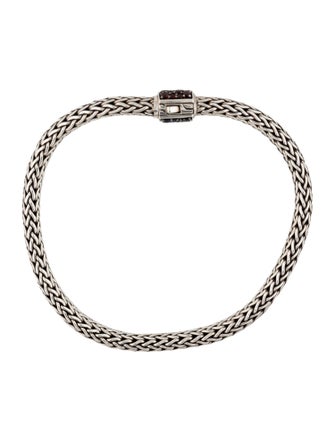 John Hardy Garnet & Sapphire Reversible Classic Chain Bracelet