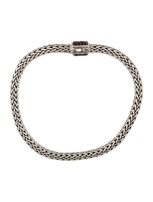 John Hardy Garnet & Sapphire Reversible Classic Chain Bracelet