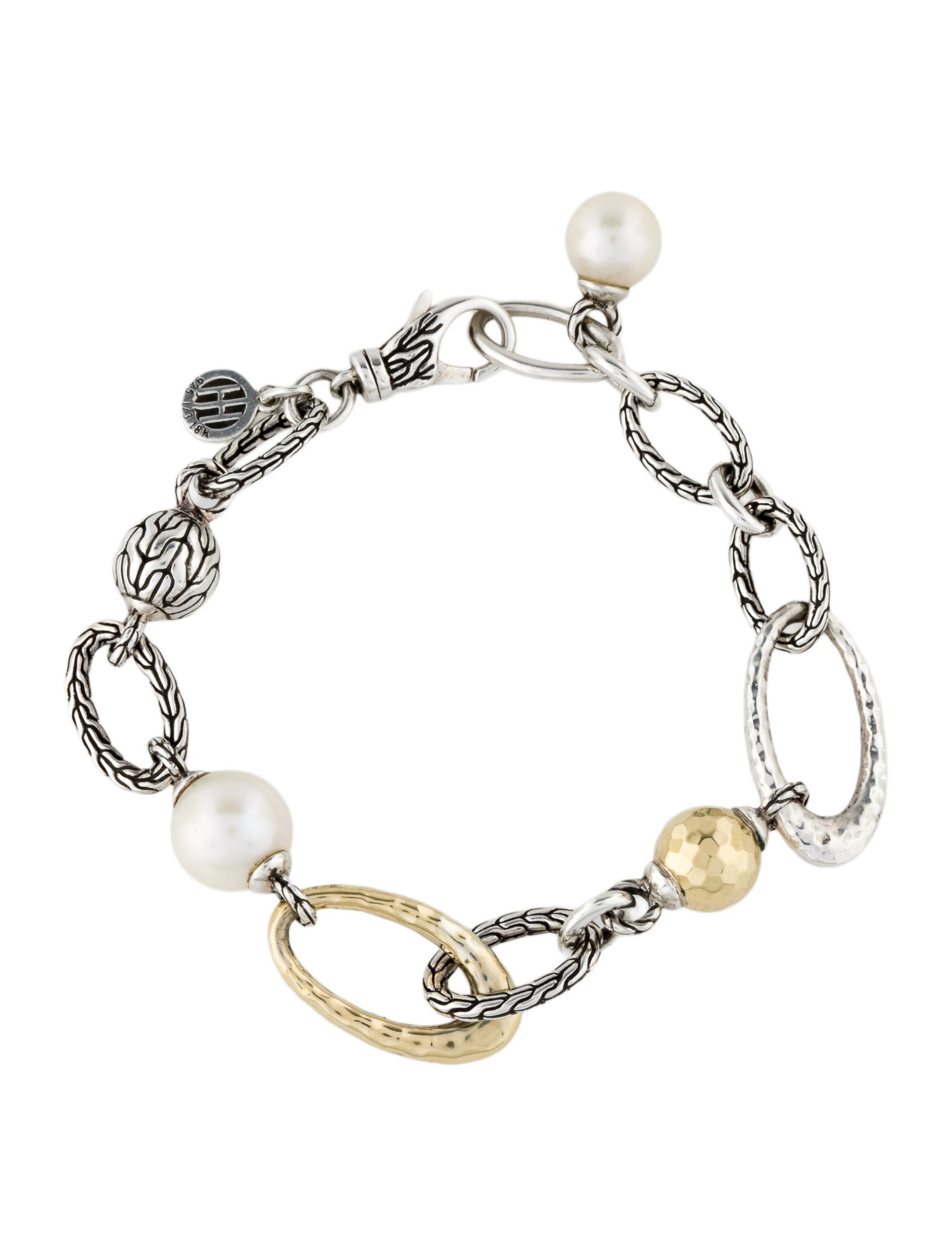 John Hardy Pearl Link Station Bracelet