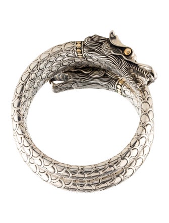 John Hardy Two-Tone Naga Double Coil Wrap Bracelet