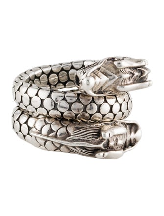 John Hardy Naga Double Dragon Dot Coil Ring